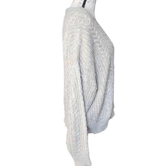 Express Ladies Size Large Gold Metallic Chunky Knit Sweater - Picture 4 of 6